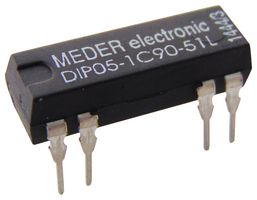 DIP05-1C90-51L - Reed Relay, SPDT, 5 VDC, DIP, Through Hole, 200 ohm, 200 mA - STANDEXMEDER