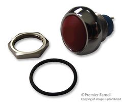 IPR3SAD6101 - Industrial Pushbutton Switch, IP, 13.6 mm, SPST-NO, Momentary, Round, Red - APEM