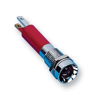 19050363 - LED Panel Mount Indicator, Satin Chrome Bezel, Red, 24 VAC, 8 mm, 19 mA, 76 mcd, IP67 - CML INNOVATIVE TECHNOLOGIES