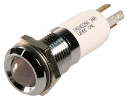 19240254 - Multicolour Panel Indicators, Satin Chrome Bezel, Red, Yellow, Green, 14 mm, R 20mA, Y 40mA, G 20mA - CML INNOVATIVE TECHNOLOGIES