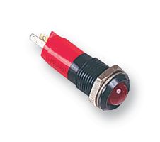19211253 - LED Panel Mount Indicator, Black Chrome Bezel, Red, 12 VDC, 14 mm, 20 mA, 90 mcd, Not Rated - CML INNOVATIVE TECHNOLOGIES