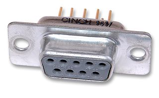 FDE-9SOL2T2/1-LF - D Sub Connector, Filtered, Receptacle, Cinch - FD, 9 Contacts, DE, Solder - CINCH CONNECTIVITY SOLUTIONS