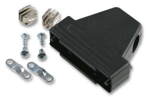 MHTRI-P-15-K - D Sub Backshell, DA, 45°, 180°, 45°, Plastic Body - MH CONNECTORS