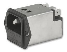 5200-0243-1 - Filtered IEC Power Entry Module, IEC C14, General Purpose, 2 A, 250 VAC, 1-Pole Fuse Holder - SCHURTER