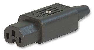4781.0100 - IEC Power Connector, IEC C15 Socket, 15 A, 250 VAC, Screw, Cable Mount - SCHURTER