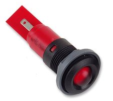 19371350 - LED Panel Mount Indicator, Black Plastic Bezel, Red, 24 V, 16 mm, 16 mA, 1.5 cd, IP67 - CML INNOVATIVE TECHNOLOGIES