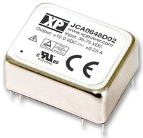 JCA0624S15 - Isolated Through Hole DC/DC Converter, 2:1 Input, ITE, 2:1, 6 W, 1 Output, 15 V, 400 mA - XP POWER