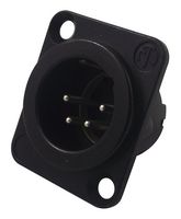 NC4MD-LX-BAG - XLR Connector, 4 Contacts, Plug, Panel Mount, Silver Plated Contacts, Metal Body, DLX - NEUTRIK