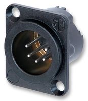 NC5MD-LX-BAG - XLR Connector, 5 Contacts, Plug, Panel Mount, Silver Plated Contacts, Metal Body, DLX - NEUTRIK