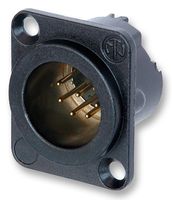 NC7MD-LX-B - XLR Connector, 7 Contacts, Plug, Panel Mount, Gold Plated Contacts, Metal Body, DLX - NEUTRIK