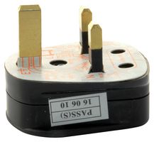 9518 3A BLACK - UK Mains Plug, 3A Fuse - PRO ELEC