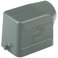 19 30 006 1540 - Heavy Duty Connector, Hood, Side Entry, Aluminium Body, 1 Lever, 6B, Harting Size 6B Inserts - HARTING