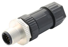 M12A-12BMMA-SL7001 - Sensor Connector, 12 Pole, M12, Plug, M Series, M12, Male, 12 Positions, Solder Pin - AMPHENOL LTW
