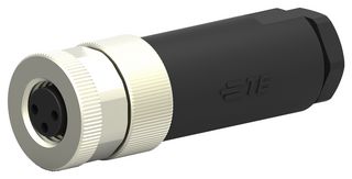 T4010008031-000 - Sensor Connector, M8, Female, 3 Positions, Screw Socket, Straight Cable Mount - TE CONNECTIVITY