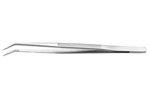 124.SA - Tweezer, General Purpose, Bent, Pointed, Stainless Steel, 150 mm - IDEAL-TEK