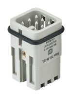 09210072632 - Heavy Duty Connector, Han D, Insert, 7 Contacts, 3A, Plug, Push Lock Pin - HARTING
