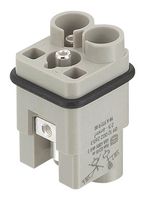 09120022651 - Heavy Duty Connector, Han Q, Insert, 2+PE Contacts, 3A, Plug, Screw Pin - HARTING