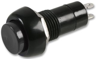 MCPS25A-2 - Pushbutton Switch, 12 mm, SPST, On-Off, Round Raised, Black - MULTICOMP PRO