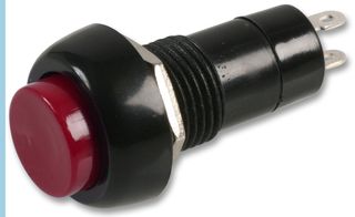 MCPS25A-3 - Pushbutton Switch, 12 mm, SPST, On-Off, Round Raised, Red - MULTICOMP PRO