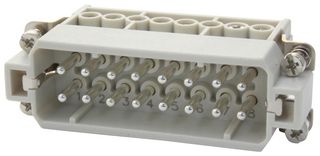 93601-0147 - Heavy Duty Connector, 93601, Insert, 16 Contacts, 16A, Plug, Screw Pin - MOLEX