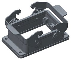 T1419320000-000 - Heavy Duty Connector, Base, Bulkhead Mount, Aluminium Alloy Body, 2 Lever, 32A - TE CONNECTIVITY