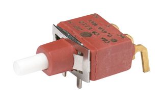 E112SD1ABE - Pushbutton Switch, E010 Series, SPDT, On-(On), Plunger, White - C&K COMPONENTS