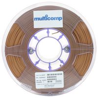 MC011455 - 3D Printer Filament, 1.75mm Dia, Light Brown, PLA, 1 kg - MULTICOMP