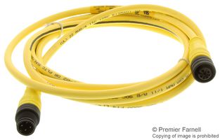 120066-0382 - Sensor Cable, M12 Plug, 90° M12 Receptacle, 4 Positions, 6 m, 19.7 ft, 120066 - MOLEX