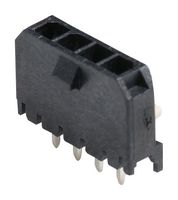 43650-0428 - Pin Header, Power, 3 mm, 1 Rows, 4 Contacts, Through Hole Straight, Micro-Fit 3.0 43650 - MOLEX