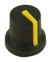 MC170845CR - Knob, Splined Shaft, 6 mm, Rubber, Round with Indicator Line, 16.2 mm, MC170CR Range - MULTICOMP PRO