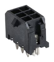 43045-0624 - Pin Header, Power, 3 mm, 2 Rows, 6 Contacts, Through Hole Straight, Micro-Fit 3.0 43045 - MOLEX