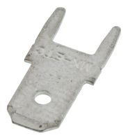 19708-4001 - PCB Terminal, 4.75mm x 0.51mm, 0.187" x 0.02", Brass, 1.7 mm, Tin, 19708 - MOLEX