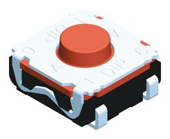 MP000715 - Tactile Switch, Top Actuated, Surface Mount, Round Button, 350 gf, 50mA at 32VDC - MULTICOMP PRO