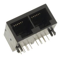 43223-6122 - Modular Connector, Modular Jack, 1 x 2 (Ganged), 6P4C, Cat3, Through Hole Mount - MOLEX