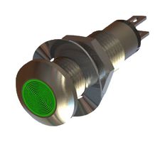 524-532-23 - LED Panel Mount Indicator, Green, 28 VDC, 8.1 mm, 20 mA, 23 cd, IP67 - MARL