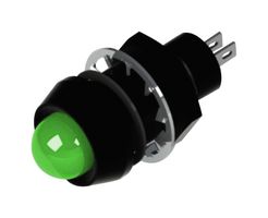 651-114-23 - LED Panel Mount Indicator, Green, 28 VDC, 12.7 mm, 20 mA, 60 mcd, IP67 - MARL