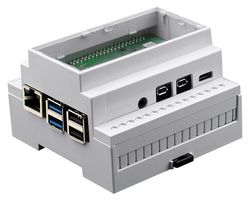 MP001138 - DIN Rail Mount Enclosure, Raspberry Pi 4B, Clear Lid, Polycarbonate - MULTICOMP PRO