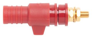 73095-2 - Binding Post, 32 A, 600 V, Panel Mount, Red - POMONA