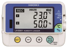 LR5001 - Data Logger, 2 Chanel, Temperature/Humidity, - 40 °C to 85 °C, 0 to 100 %RH, 60000 Data, IP54 - HIOKI