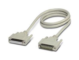 VS-25-DSUB-20-LI-2,0 - Computer Cable, D Subminiature Plug, 25 Way, D Subminiature Socket, 25 Way, 6.6 ft, 2 m, Grey - PHOENIX CONTACT