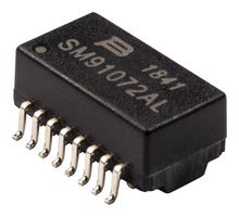 SM91072AL-E - Ethernet & LAN Transformer, 10/100 Base-T, 1 Port, 1:1, 350 µH, 1.5 kV, Surface Mount - BOURNS