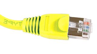 1962-0.5Y - Ethernet Cable, Cat5e, RJ45 Plug to RJ45 Plug, STP (Shielded Twisted Pair), Yellow, 500 mm - VIDEK