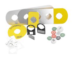 SK615546-2 - Legend Plate, Aluminium, Yellow, 70 mm Dia, Pilot Devices - ABB