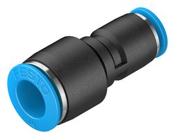 QS-10-6 - Pneumatic Fitting, Push-In Fitting, 14 bar, 10 mm, Brass, QS - FESTO