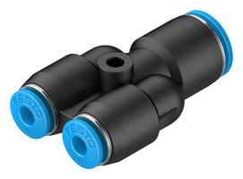 QSY-8-4 - Pneumatic Fitting, Push-In Y-Fitting, 14 bar, 8 mm, PBT (Polybutylene Terephthalate), QSY - FESTO