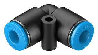 QSL-6 - Pneumatic Fitting, Push-In L-Fitting, 14 bar, 6 mm, PBT (Polybutylene Terephthalate), QSL - FESTO