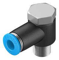 QSLV-1/8-6 - Pneumatic Fitting, Push-In L-Fitting, R1/8, 14 bar, 6 mm, PBT (Polybutylene Terephthalate), QSLV - FESTO