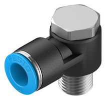 QSLV-1/4-10 - Pneumatic Fitting, Push-In L-Fitting, R1/4, 14 bar, 10 mm, PBT (Polybutylene Terephthalate), QSLV - FESTO
