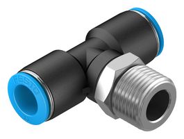 153115 - Pneumatic Fitting, Push-In T-Fitting, R1/2, 14 bar, 12 mm, PBT (Polybutylene Terephthalate), QST - FESTO