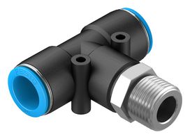 QST-1/2-16 - Pneumatic Fitting, Push-In T-Fitting, R1/2, 14 bar, 16 mm, PBT (Polybutylene Terephthalate), QST - FESTO